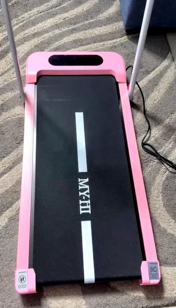 Brand New Sealed electric treadmill walkpad (Category: Cardio & Fitness Machines) located in Rizal. Submitted by tekibabe_09 (Listing ID 1433136685, Image 2). Description: Brand New Pink Treadmill🩷 Electric treadmill, plug & play, perfect for home workouts. Brand new, foldable, space-saving walkpad.👌 QUICK SPECS: ✔️ 3.5HP Powerful & Quiet Motor ✔️ 1-10km/hr Speed Range ✔️ 300kg Max Weight Load ✔️ Manual Incline Feature ✔️ Space-saving Foldable 