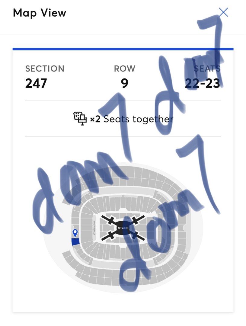 BTS Las Vegas May 28 Tickets (Category: Events Tickets) located in Pasay City. Submitted by fandom_ (Listing ID 1433186901, Image 2). Description: selling BTS las vegas day 4 tickets - may 28! two tickets beside each other! Sec 247, Row 9, Seats 22 - 23 Php 15,000 each / $ 250 (can nego) rfs: got our preferred seats! prefer to video call when transferring OR meet up in person pls! .