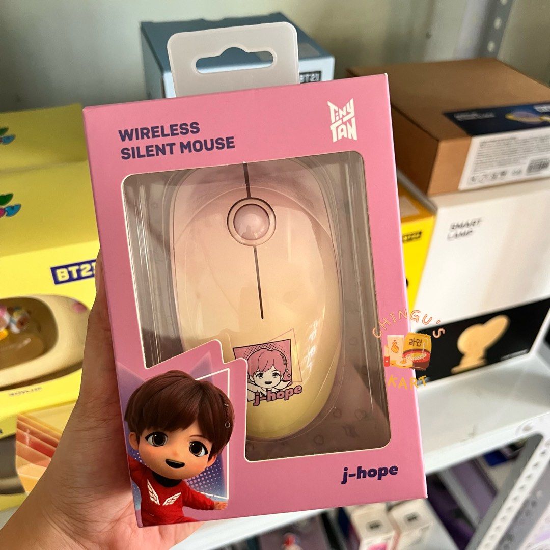 BTS Tinytan Jhope Wireless Silent Mouse (Category: Mouse & Mousepads) located in Obando. Submitted by chingus_kartph (Listing ID 1433180762, Image 1). Description: ‼️ LAST PRICE. NO HAGGLING ‼️ #sugakookie_sells - Jhope Wireless Mouse ✨ 💵 ₱450 + lsf 📍bulacan 💸 gcash / bdo / paymaya / gotyme / maribank 🚚 jnt / sdd 🏷️ wts lfb ph.
