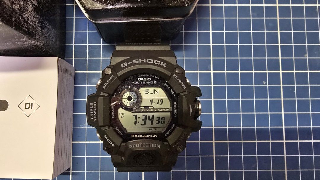 Casio G-Shock Rangeman GW-9400 All Black (Category: Men's Watches) located in Cagayan de Oro. Submitted by erwin6 (Listing ID 1433140711, Image 2). Description: Casio G-Shock Rangeman GW-9400-1B Triple Sensor. Used once, comes with box, tin case, and manual. All black color with positive display..