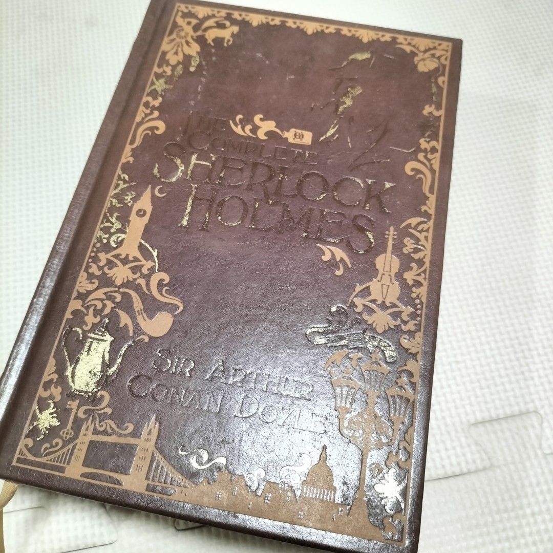 Sherlock Holmes Complete stories HardCover (Category: Storybooks) located in Mandaluyong City. Submitted by alithereluckytrading (Listing ID 1433058294, Image 2). Description: - Complete Sherlock Holmes Hardcover edition. - Brown cover with gold detailing. - Gold-gilded page edges.