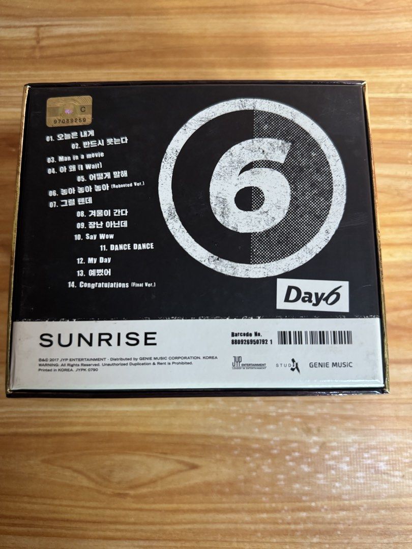 Day6 Sunrise Album (Category: CDs & DVDs) located in Manila. Submitted by pattjdc (Listing ID 1433008353, Image 3). Description: Hello! I'm selling some albums na hindi nabenta ng sister ko dati sa online store niya, kaya mura nalang yung benta dito. All of the inclusions are in the photos. Issue: Medyo luma and naiwan lang sa storage, so may onting dumi and blemishes siya. RFS: Decluttering Day6 Sunrise - 200 ea SOLD: 2 - Day6 Sunrise If you hav