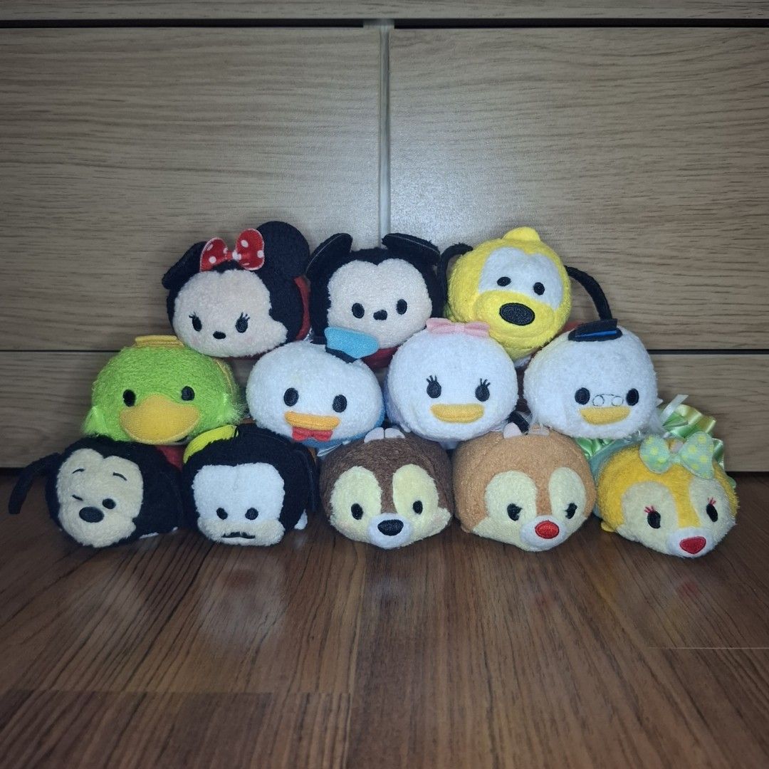 Disney Mickey & Friends Tsum Tsum Set (Mickey, Minnie, Donald, Daisy, Chip, Dale, Pluto, Clarice, Goofy, Max, Dr. Scrooge, Jose Carioca) (Category: Character Goods) located in Santo Tomas. Submitted by butterham (Listing ID 1433102872, Image 1). Description: ❗️SOLD AS SET ONLY❗️ ❗️LAST PRICE❗️ (Slightly Negotiable) 📌 Listing price is already a bundle price. Slightly negotiable. 📌 Bundle discounts available for orders with multiple items (Combin