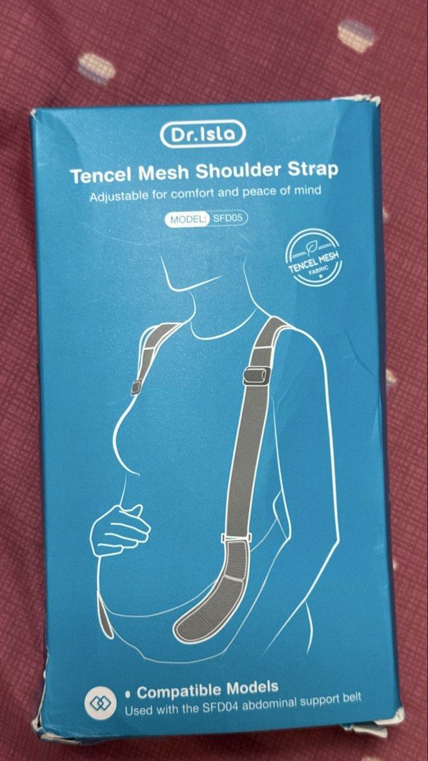 Dr. Isla Tencel Mesh Shoulder Strap SFD05 (Category: Shoulder Bags) located in Singapore. Submitted by seigejay (Listing ID 1433110346, Image 2). Description: - Brand new Dr. Isla Tencel Mesh Shoulder Strap (SFD05) - Designed for comfort - Adjustable fit - Compatible with SFD04 abdominal support belt - Not used, box just got opened. .