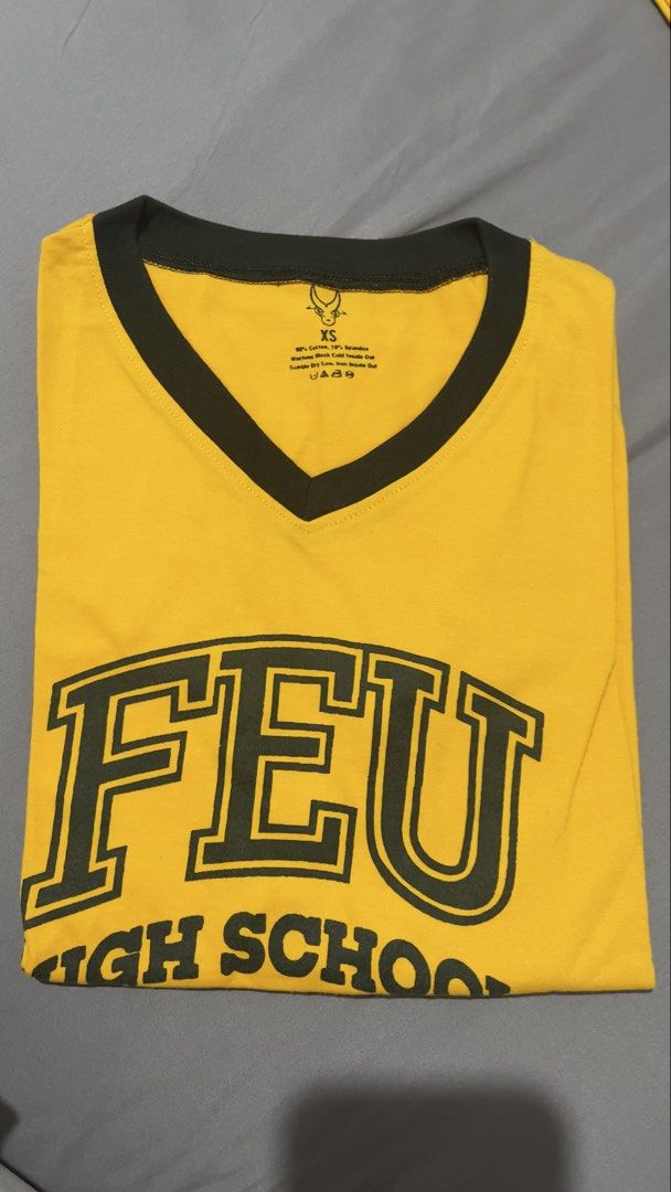 FEU High School Uniforms (Category: Shirts) located in Caloocan City. Submitted by pre-loved_by_kris (Listing ID 1433136523, Image 2). Description: 2 pcs PE T-shirt 1 Type B Polo Shirt ₱150 per Shirt..