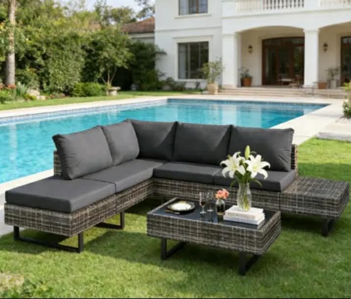 For Sale: Outdoor Sofa Set (Category: Sofas) located in Baliuag. Submitted by krizzy_kris02 (Listing ID 1433136645, Image 1). Description: brand. new synthetic Rattan sofa brand new and good quality powder coated steel Framing.