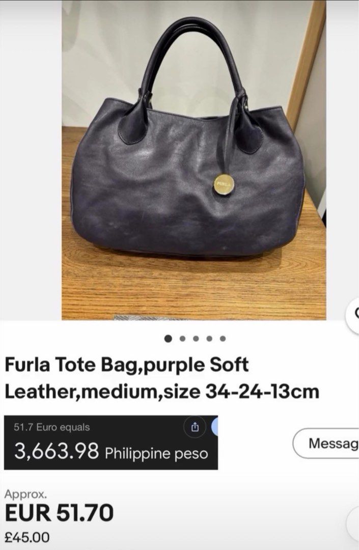 FURLA GRAY SOFT LEATHER HOBO BAG (Category: Luxury Bags & Wallets) located in Lapu Lapu. Submitted by glamorouslybeautiful8.0 (Listing ID 1433001401, Image 1). Description: ☘️❤️👜F U R L A gray soft genuine leather hobo bag Vintage❣️ PreL🌸ved medium (LwH: 13x5x9inches) whoaaahh so gorgeous piece‼️ magnetic closure flaws: normal sign of usage ; darkened leather on some parts; scratches on leather otherwise flawless Excellent condition🥰💋 #furla 