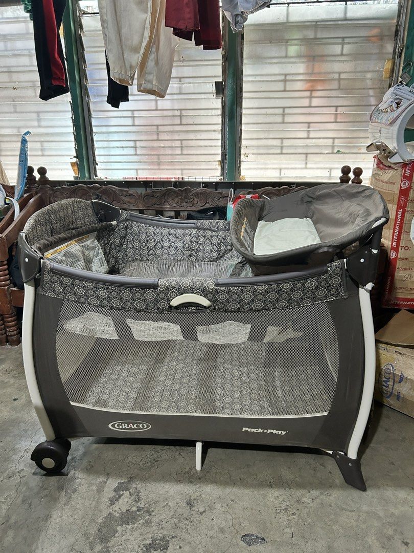 Graco Pack 'n Play Playard (Category: Cots & Cribs) located in Manila. Submitted by camccastillo (Listing ID 1433168855, Image 3). Description: Graco Pack ‘n Play Crib (with diaper changer) – (Negotiable for sure buyer!) • Old model but never used • Suitable for newborn up to toddler • Foldable & easy to assemble (space-saving) • Mesh sides – breathable, perfect for PH weather • Clean and well-kept • No issues, ready to use • Missing toy bar/musi