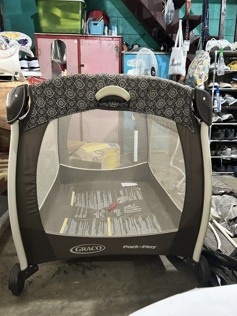 Graco Pack 'n Play Playard (Category: Cots & Cribs) located in Manila. Submitted by camccastillo (Listing ID 1433168855, Image 2). Description: Graco Pack ‘n Play Crib (with diaper changer) – (Negotiable for sure buyer!) • Old model but never used • Suitable for newborn up to toddler • Foldable & easy to assemble (space-saving) • Mesh sides – breathable, perfect for PH weather • Clean and well-kept • No issues, ready to use • Missing toy bar/musi
