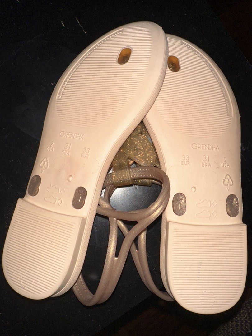 Grendha Bela Butterfly Sandals (Category: Babies & Kids Fashion) located in Taguig. Submitted by mommaskye (Listing ID 1433151115, Image 2). Description: - Grendha Bela butterfly sandals - Worn once lightly (like new, see under sole) - Sizing and details posted - No more box, as is where is - Original price Php1,295.