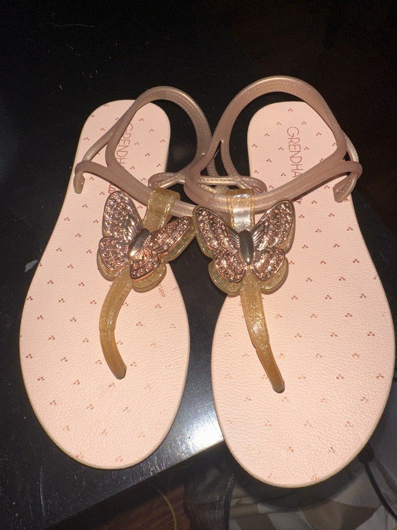 Grendha Bela Butterfly Sandals (Category: Babies & Kids Fashion) located in Taguig. Submitted by mommaskye (Listing ID 1433151115, Image 1). Description: - Grendha Bela butterfly sandals - Worn once lightly (like new, see under sole) - Sizing and details posted - No more box, as is where is - Original price Php1,295.