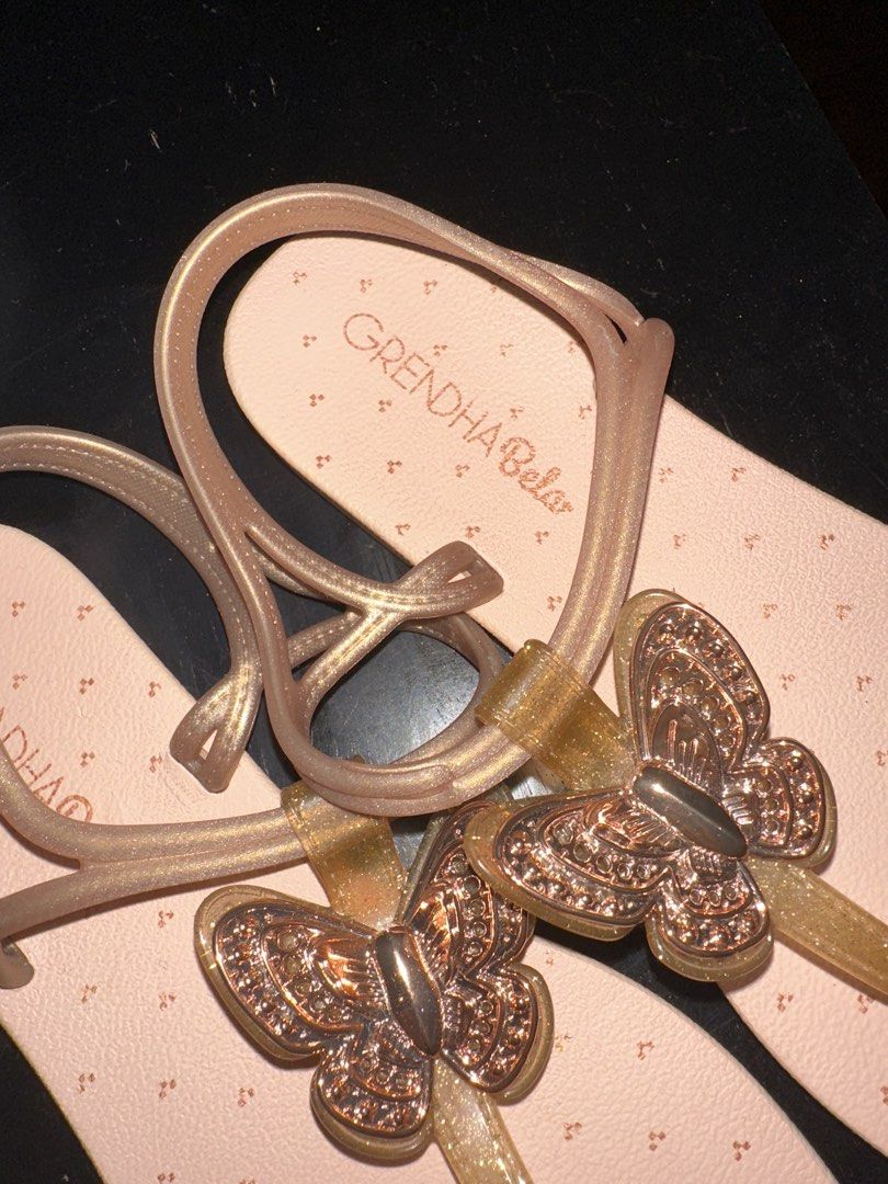 Grendha Bela Butterfly Sandals (Category: Babies & Kids Fashion) located in Taguig. Submitted by mommaskye (Listing ID 1433151115, Image 3). Description: - Grendha Bela butterfly sandals - Worn once lightly (like new, see under sole) - Sizing and details posted - No more box, as is where is - Original price Php1,295.