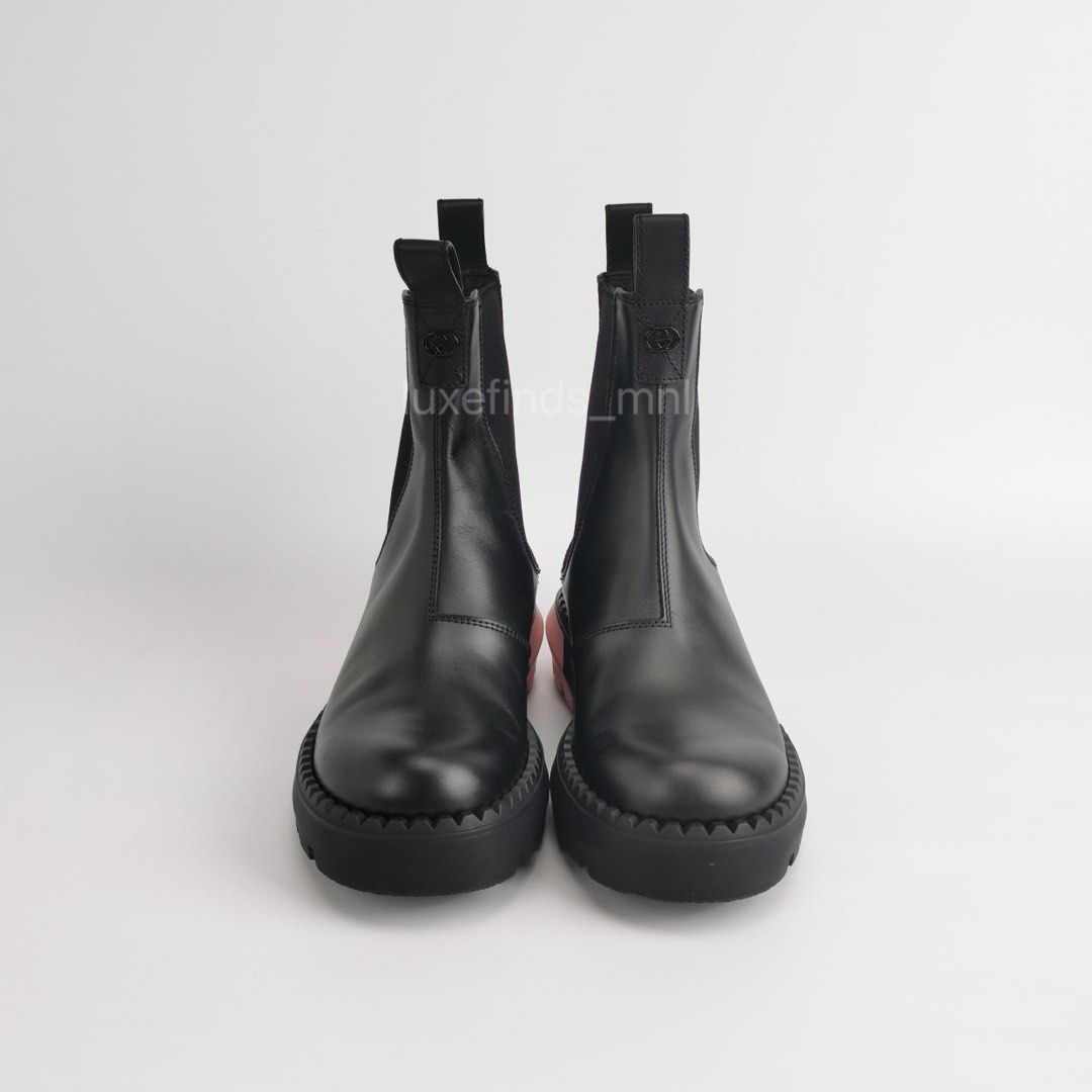 Gucci leather chelsea boots (Category: Sneakers & Footwear) located in Malabon City. Submitted by worn.never.torn (Listing ID 1433044547, Image 2). Description: Gucci leather chelsea boots s37 P23,000 Condition: Excellent Condition Inclusion: Box, Dust Bag Local sf c/o buyer 10-14 days lead time Market Value: P85,000 73.53% off market value.