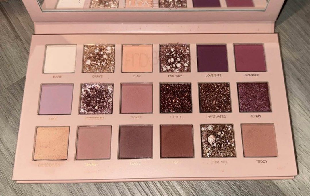 Huda Beauty Nude eyeshadow palette (Category: Makeup) located in Quezon City. Submitted by cheerupbby (Listing ID 1433197919, Image 3). Description: Will ship when I get back home to the Philippines in October/November 2026. I will only bring what is SOLD. Half payment accepted with no cancellation. All makeup is crossposted on marketplace 🇨🇦 and nowhere else. 📍 QC Can ship thru lalamove or j&t.