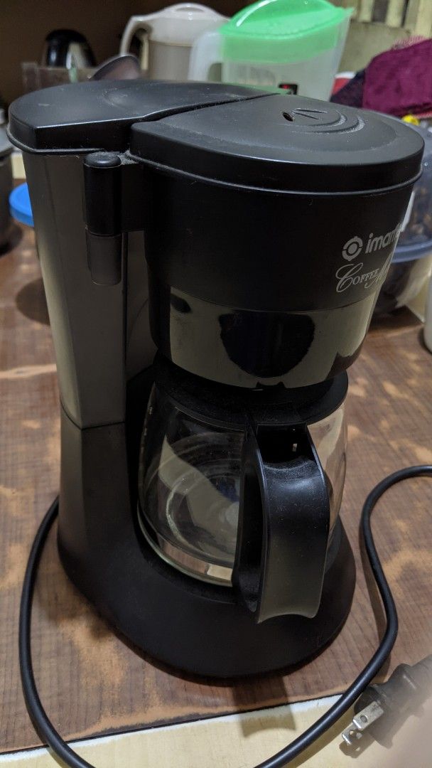 Imarflex Coffee Maker ICM-300 Model (Category: Coffee Machines & Makers) located in Manila. Submitted by entengsthings (Listing ID 1433146595, Image 3). Description: - Imarflex ICM-300 Coffee Maker - Sleek black design - Includes a glass carafe - Capacity indicator for easy brewing - Power: 230V, 60Hz, 600W - Model: ICM-300 - Only used 2 times Payment methods via: GoTyme GCash Maribank Cash on Meetup .