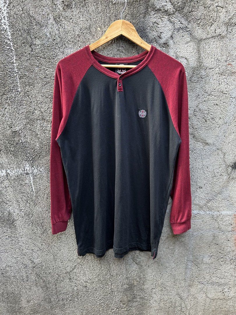 Independent Henley T-Shirt (Category: Coats, Jackets and Outerwear) located in Balamban. Submitted by jah.mnky (Listing ID 1433121776, Image 1). Description: Size L | 22W | 29.5L Good As New Condition 9.5/10 Color Rate No Issue.