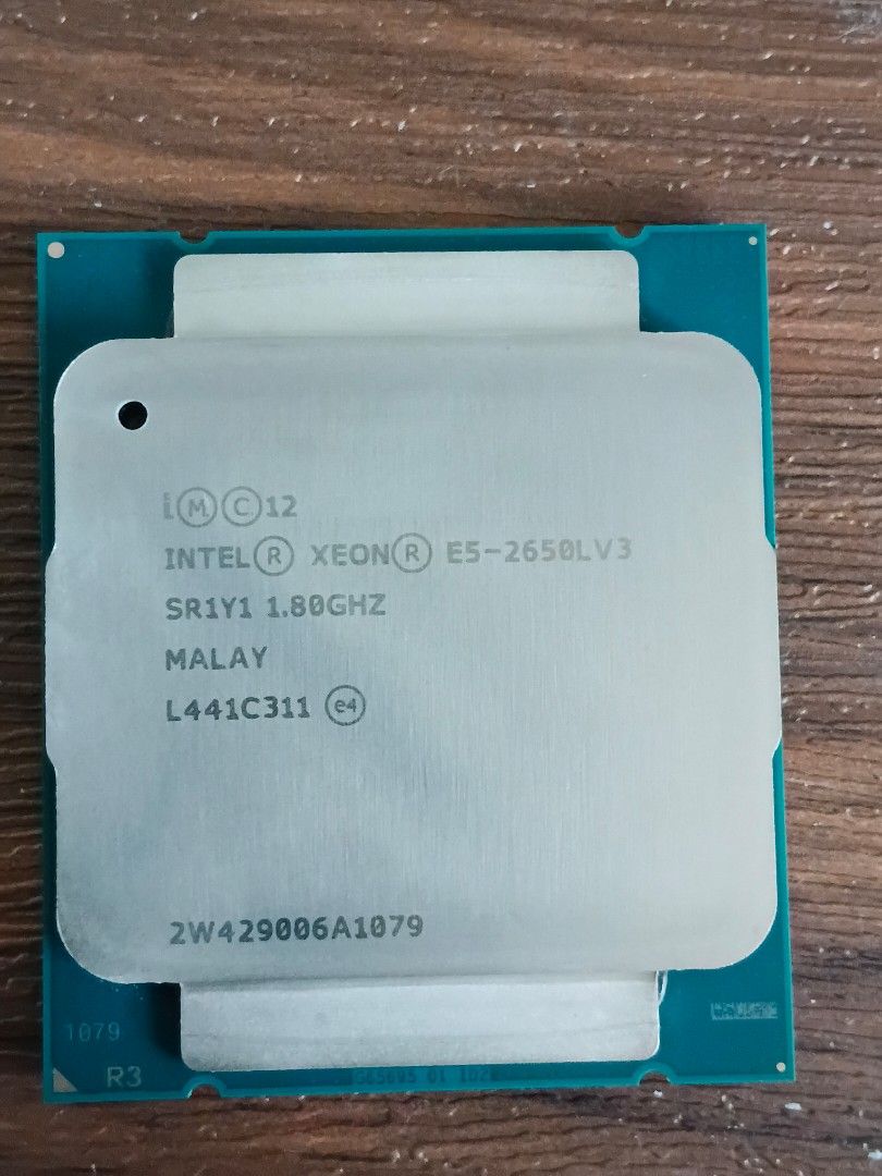 Intel Xeon E5-2650L v3 Server Processor (Category: Desktops) located in Manila. Submitted by unclevin29 (Listing ID 1433024381, Image 1). Description: 2500 each! ✔️ Tested working ✔️ Low power consumption (65W) ✔️ Ideal for virtualization / home server 🔧 Specifications: Model: Xeon E5-2650L v3 (SR1Y1) Cores/Threads: 12C / 24T Base Clock: 1.80GHz (Turbo ~2.5GHz+) Cache: 30MB L3 Socket: LGA2011-3 TDP: 65W (power efficient) Memory: DDR4 ECC Registe
