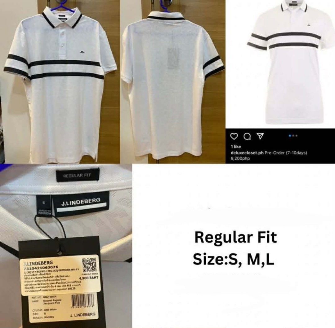 J. Lindeberg Regular Fit Polo Shirt (Category: Tshirts & Polo Shirts ) located in Quezon City. Submitted by ttzuyuuu123 (Listing ID 1429140447, Image 1). Description: RFS: Decluttering Price is negotiable! ALL ITEMS ARE AUTHENTIC!.
