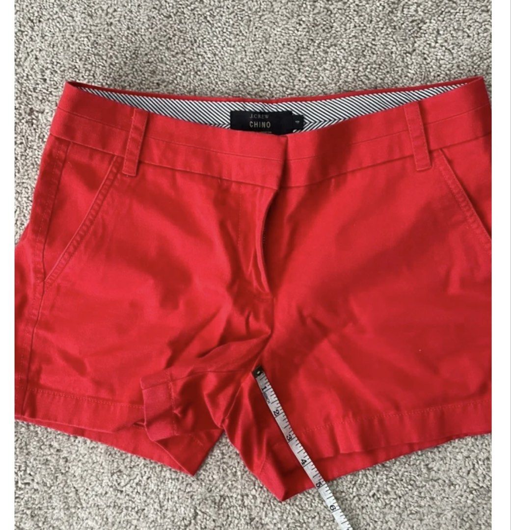 j.crew Chino Shorts - Red (Category: Shorts) located in Pasig City. Submitted by gjoconcepcion (Listing ID 1433064830, Image 1). Description: Ganda nito! Bright red J.Crew Chino shorts. Features a classic design with front pockets and a tailored fit. The shorts have a striped lining on the waistband. Perfect for a casual and stylish look..