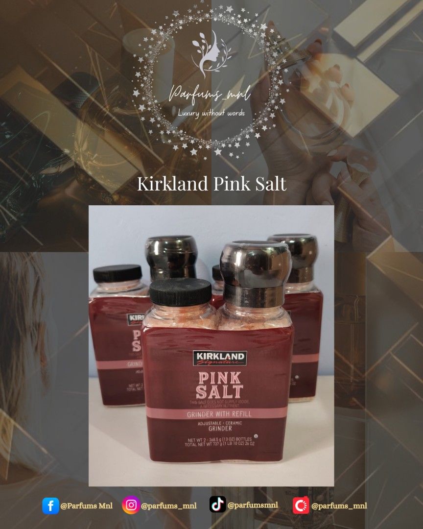 Kirkland Pink Salt Grinder with Refill (Category: Spice & Seasoning) located in Manila. Submitted by parfums_mnl (Listing ID 1433170323, Image 1). Description: Kirkland Pink Salt Grinder with Refill ❗PLS. READ❗ ⚠️Prices may change without prior notice❗ ✅All of our perfumes/products are 101% Guaranteed Original ✅Onhand Manila PH 🇵🇭 ✅ALL PICTURES ARE ACTUAL. What you see in the picture, is what you will get! ✅Prices are NEGOTIABLE, basta di lang 