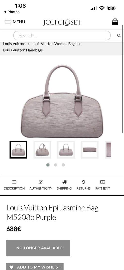 Louis Vuitton Epi Jasmine Bag Light Grey (Category: Ear Care) located in Mandaue City. Submitted by chuchi152615 (Listing ID 1433192787, Image 2). Description: .