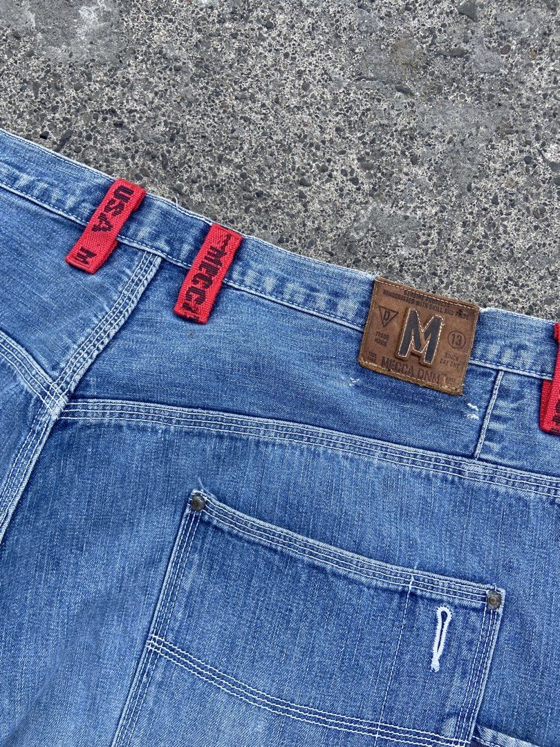 Mecca D.N.M. Denim Jorts (Category: Shorts) located in Imus. Submitted by retrodrips (Listing ID 1433187689, Image 3). Description: Mecca Carpenter/Cargo Jorts Semi Heavh ◼️Dimes: W40 x L27 | Hem: 13.5 Thigh: 17 ◼️Condition: Good ◼️Color Rate: 9/10 ◼️Issues: Semi Hole, Needs Wash Price: 📥📥 For more item check out my FB and Tiktok @Retro Drips .