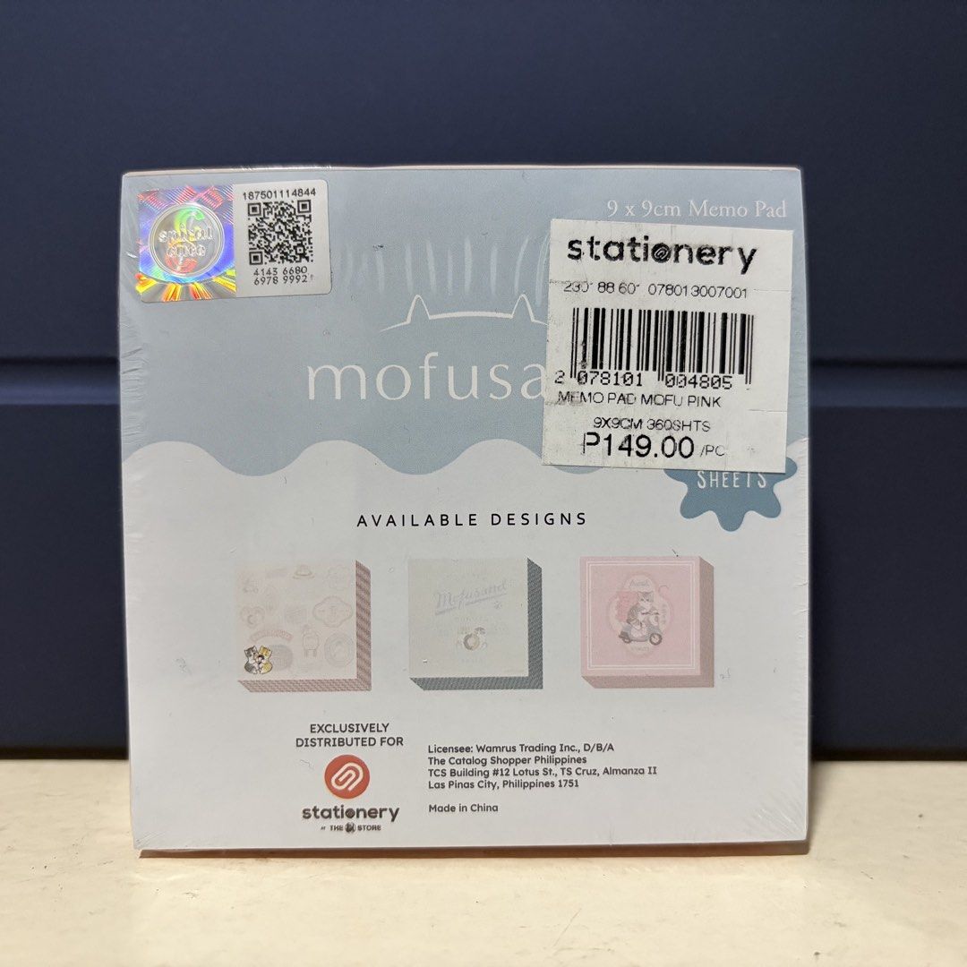 Mofusand Memopad (Category: Stationery & School Supplies) located in Manila. Submitted by __caaaaath (Listing ID 1433024984, Image 2). Description: Mofusand Memopad - ₱120 (srp: ₱149) 📍Pasig, Marikina, Cubao.
