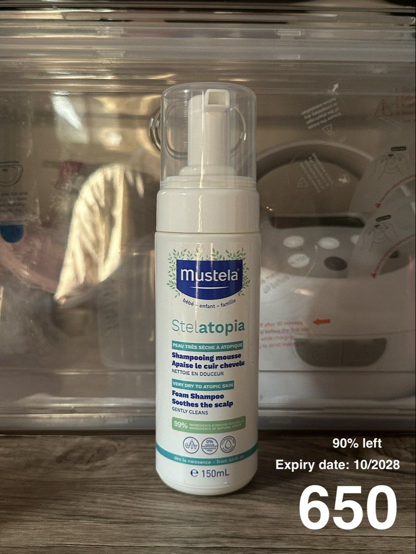 Mustela Stelatopia Shampoo (Category: Baby Toiletries & Grooming) located in Cabiao. Submitted by porching (Listing ID 1433095917, Image 1). Description: 90% left Expiry date: 10/2028 Rfs: served its purpose .