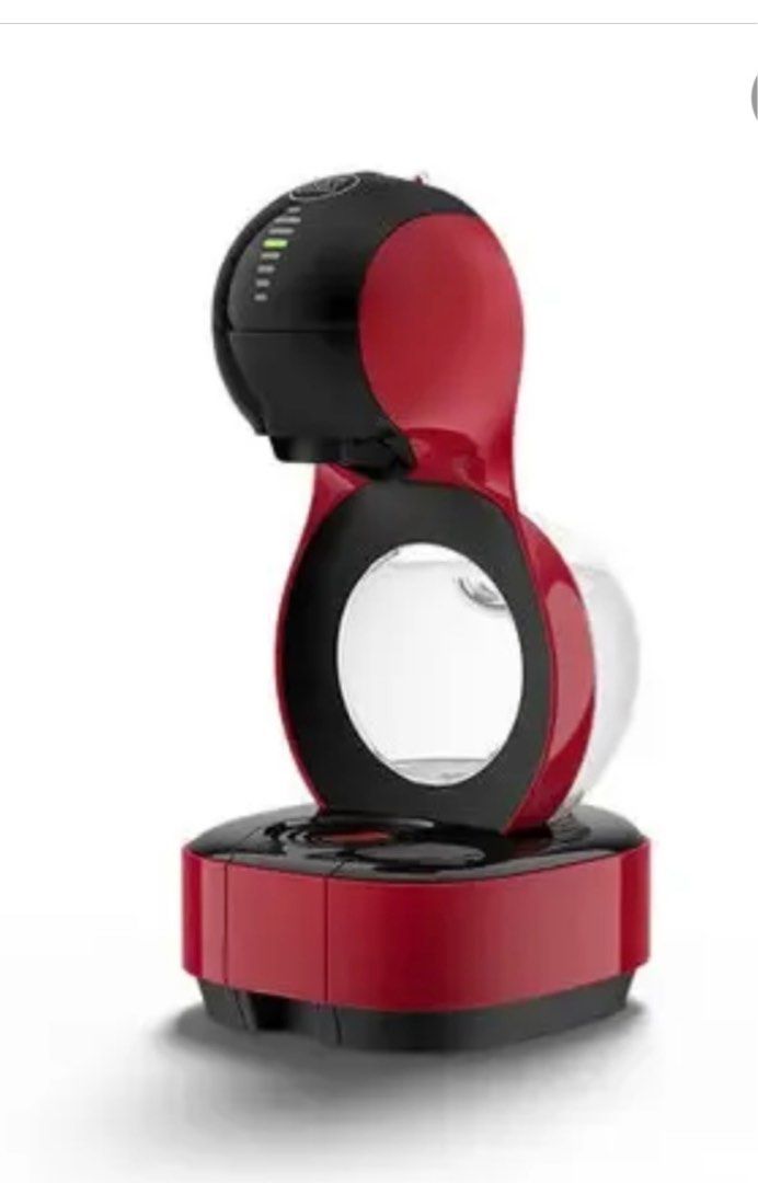 Nescafe Dolce Gusto Coffee Machine (Category: Coffee Machines & Makers) located in Pasig City. Submitted by shopsukiph (Listing ID 1433019928, Image 2). Description: - Red and black Nescafe Dolce Gusto coffee machine - Features a water reservoir - Includes a capsule holder - Comes with a power cord and plug - Designed to make various coffee drinks - Machine is in good working order.