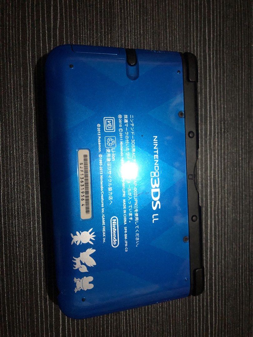 Nintendo 3DS LL Pokemon XY Edition (Category: Nintendo) located in Magalang. Submitted by ghostlytheghostshop (Listing ID 1433176341, Image 3). Description: Non Negotiable. OPEN FOR TRADES Samsung S22 Ultra/Iphone 13 DM FOR INFO RFS: Need funds for college Open for meetup within my area ONLY 64gb modded Comes with Carrying Case and JPN Games No history of repairs with minimal issues.