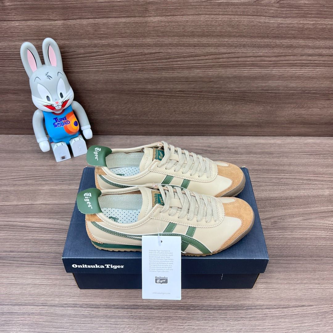 Onitsuka Tiger Mexico 66 Sneakers - Beige/Green (Category: Sneakers) located in Singapore. Submitted by veritynew66 (Listing ID 1433162341, Image 3). Description: - Brand new Onitsuka Tiger Mexico 66. - Beige and green colorway. - Includes original box and tags. - Classic and stylish design. - Ideal for everyday wear. Onitsuka Tiger Mexico 66 Beige Edition | Sizes 35-45 | No Negotiation.