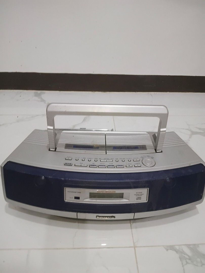 Panasonic CD Radio Cassette Recorder (Category: Portable Music Players) located in Manila. Submitted by daisuki8 (Listing ID 1433087980, Image 1). Description: Jaoan radios as is where is condition no power cord included 110v / battery operated.