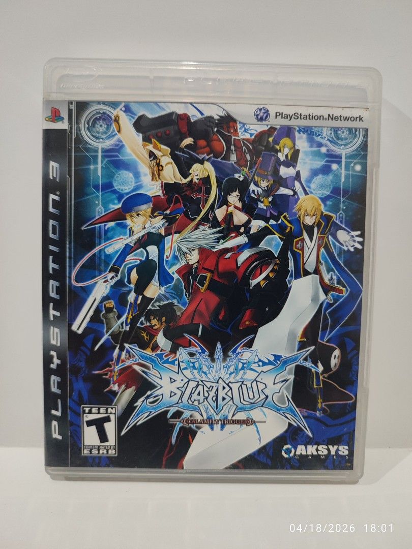 PS3 - Blazblue Calamity Trigger (LIKE NEW) "R1" (Category: PlayStation) located in Mendez-Nunez. Submitted by sf2_gameshop (Listing ID 1433005716, Image 1). Description: PLEASE READ CONDITION: Like new condition - ideal for collectors. Tested working. It comes with a game manual. GENRE: Fighting MODE: 1 to 2 players REGION: 1 - US VOICE: can switch between English or Japanese IN-GAME TEXT: English MANUAL: English Feel free to chat for inquiries a