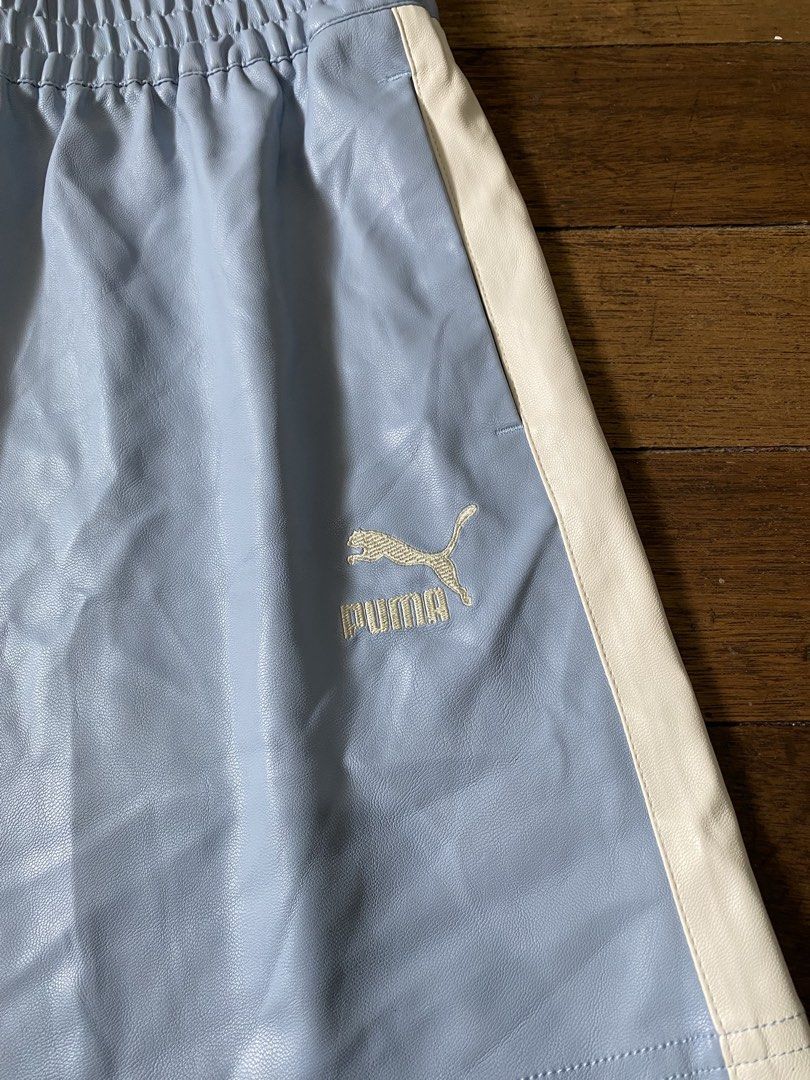 Puma Blue Skirt with White Stripes (Category: Skirts) located in Mandaue City. Submitted by dfindss. (Listing ID 1433096664, Image 2). Description: - Puma skirt - Light blue color with white side stripes - Size: US S, CA S, EU S - Features: Elastic waistband, drawstring, pockets, Puma logo - Made in China.