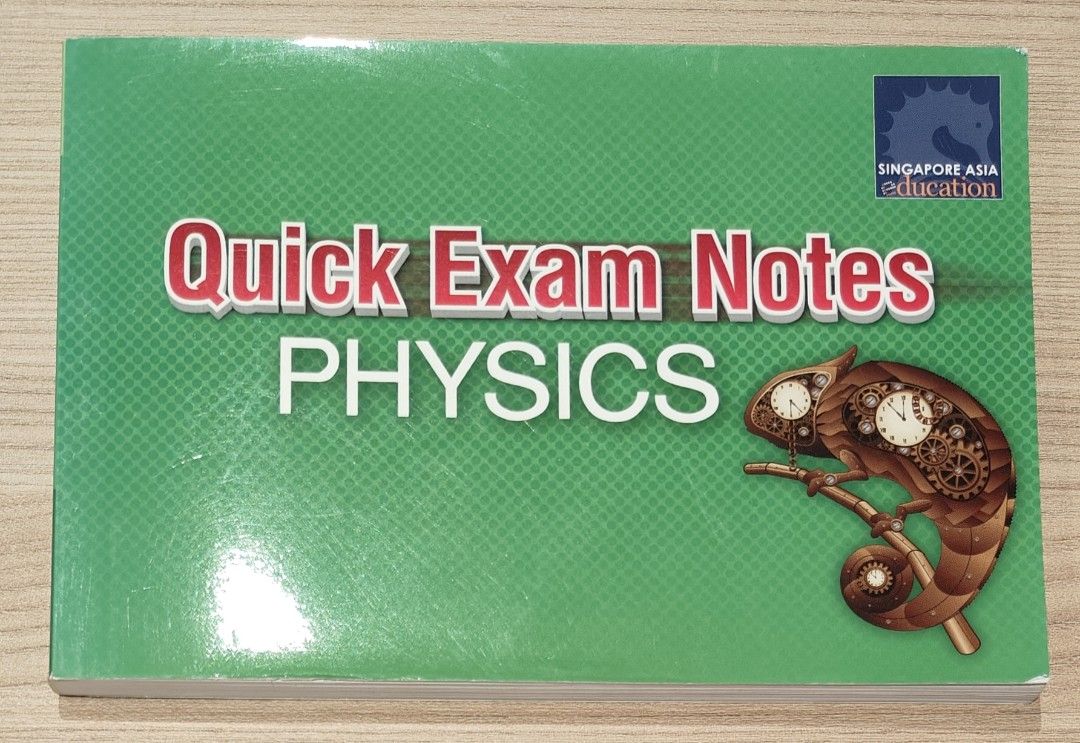 Quick Exam Notes - Physics (Category: Assessment Books) located in Singapore. Submitted by appleblood (Listing ID 1433074245, Image 1). Description: completely unused, no highlights/annotations.