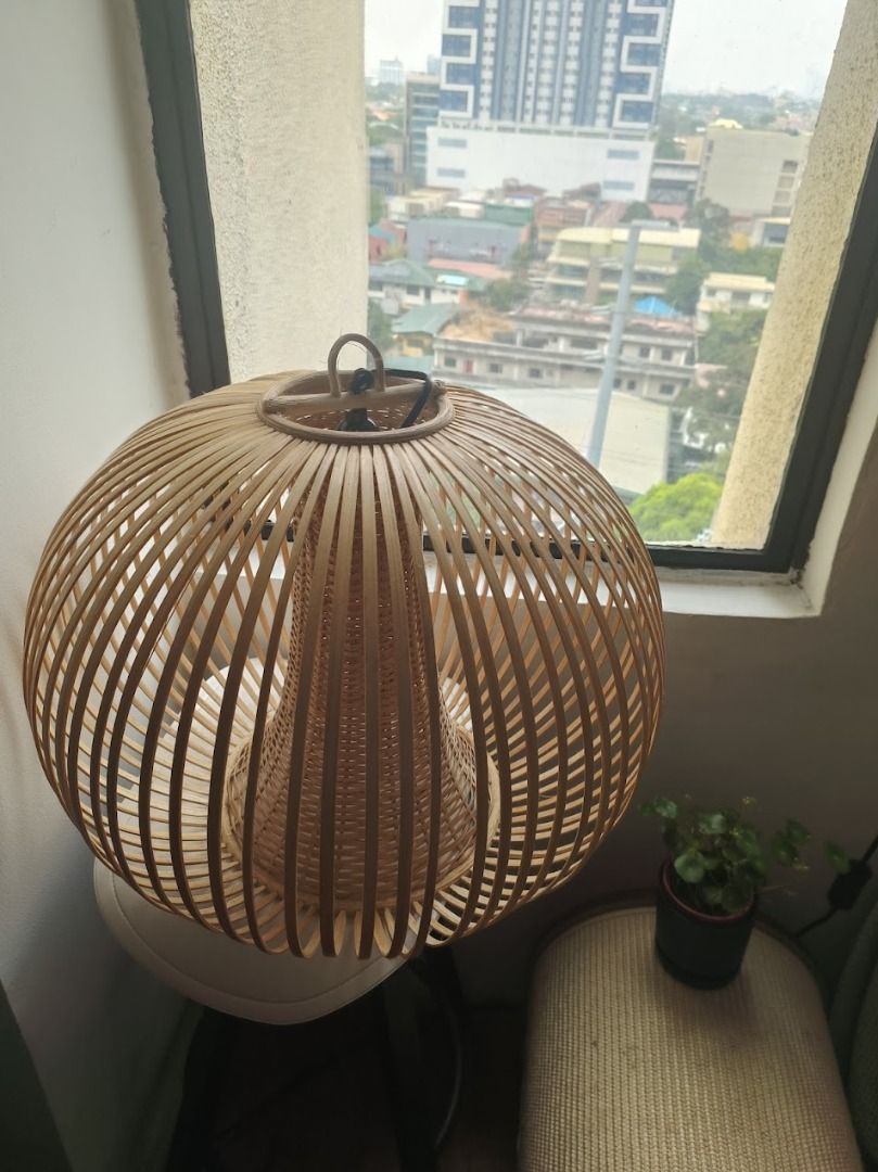 Rattan Pendant Lamp (Category: Lighting) located in Quezon City. Submitted by ruth113 (Listing ID 1433028915, Image 2). Description: Unused Rattan lamp, Pick up near Cubao.