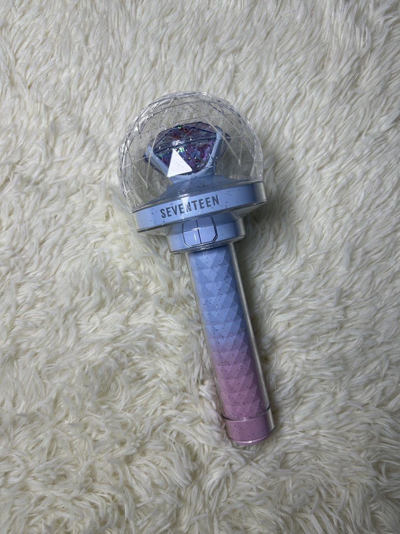 Seventeen Official Light Stick (Category: K-Wave Merchandise) located in Manila. Submitted by riided (Listing ID 1433051187, Image 2). Description: Caratbong - bought last March 26 used nung fanmeet ni Mingyu - w/ free light stick strap - complete inclusions 📍: Manila 🚚: can do sdd / jnt.