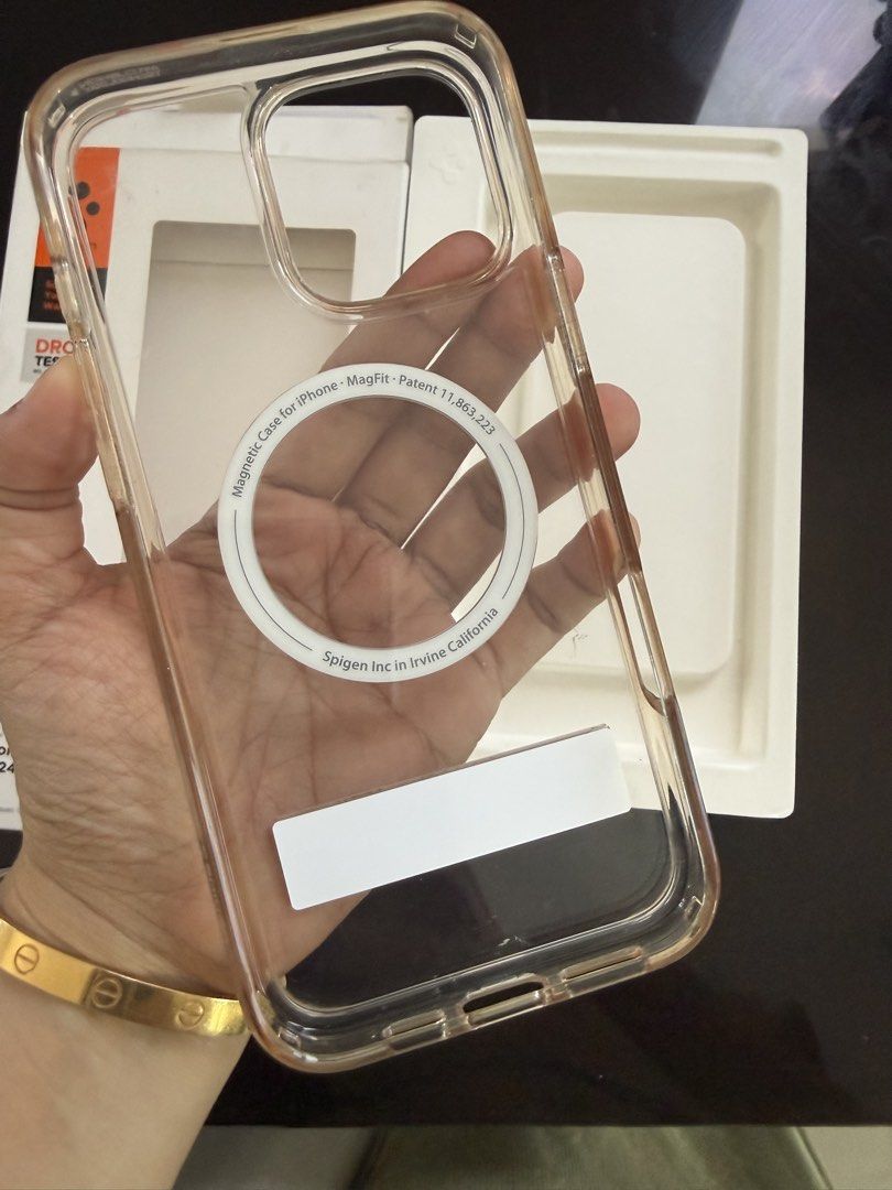 Spigen slim armor essential s 16 promax case with stand (Category: Cases & Sleeves) located in Manila. Submitted by aneajmik (Listing ID 1433040837, Image 3). Description: - Spigen Slim Armor Essential S case for iPhone 16 Pro Max. - Clear design. - Built-in stand for convenient viewing. - MagFit compatible. - Provides stylish protection..