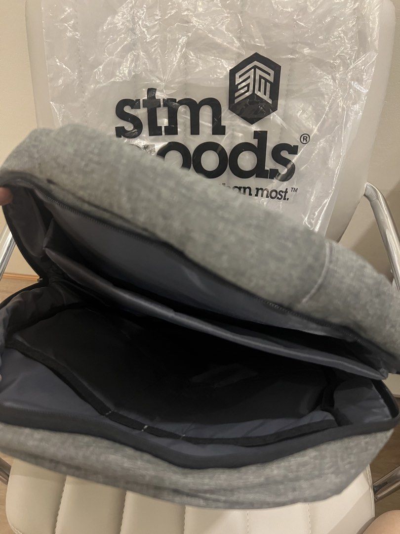 STM Goods NetGain Backpack 16/15 - Grey/Black (Category: Laptop Bags & Sleeves) located in Manila. Submitted by ppunch (Listing ID 1433068037, Image 3). Description: Was given to me. Never been used before. Available for meetup around metro manila or via delivery (to be shouldered by buyer)..