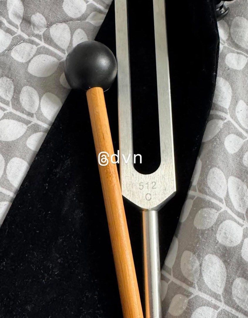 Tuning Fork 512hz (Category: Medical Supplies & Tools) located in Manila. Submitted by johnlorenz42285 (Listing ID 1433003547, Image 1). Description: - 512 C Tuning Fork Set - Includes: - Metal tuning fork (512 C engraved) - Black pouch - Mallet with wooden handle and black head - Ideal for sound healing and musical use..