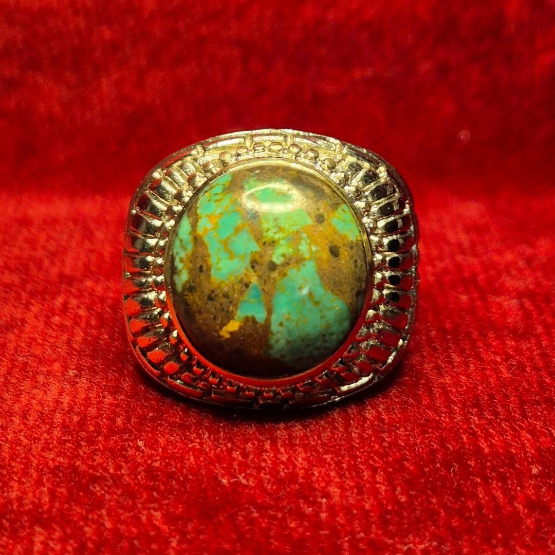 Turquoise Stone Ring (Category: Religious Items) located in Singapore. Submitted by onecent (Listing ID 1433088708, Image 2). Description: Turquoise Stone Ring. Elegant, Nice, Collectible. Ready to wear any time any place. Gemstone - Turquoise Stone Iran. Shape Size - Round Dia 15 mm Material - Stainless Steel. Ring Size - No 15 / Dia 17.5 mm. Cond - Brand New. Stk Ref - TQ 160808. 👉 Interested PM me. 👉 What you see is What you get. 👉 Buy with
