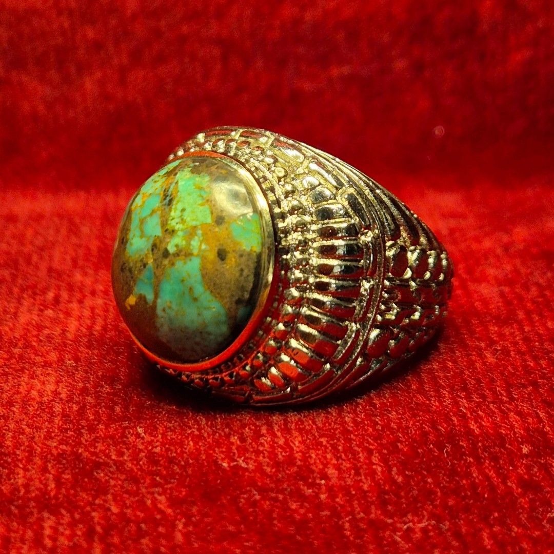 Turquoise Stone Ring (Category: Religious Items) located in Singapore. Submitted by onecent (Listing ID 1433088708, Image 3). Description: Turquoise Stone Ring. Elegant, Nice, Collectible. Ready to wear any time any place. Gemstone - Turquoise Stone Iran. Shape Size - Round Dia 15 mm Material - Stainless Steel. Ring Size - No 15 / Dia 17.5 mm. Cond - Brand New. Stk Ref - TQ 160808. 👉 Interested PM me. 👉 What you see is What you get. 👉 Buy with