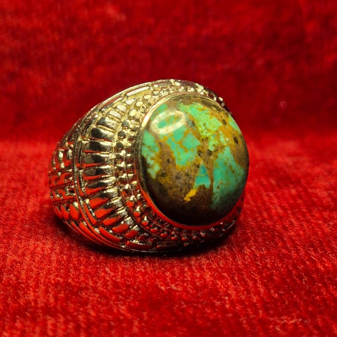 Turquoise Stone Ring (Category: Religious Items) located in Singapore. Submitted by onecent (Listing ID 1433088708, Image 1). Description: Turquoise Stone Ring. Elegant, Nice, Collectible. Ready to wear any time any place. Gemstone - Turquoise Stone Iran. Shape Size - Round Dia 15 mm Material - Stainless Steel. Ring Size - No 15 / Dia 17.5 mm. Cond - Brand New. Stk Ref - TQ 160808. 👉 Interested PM me. 👉 What you see is What you get. 👉 Buy with