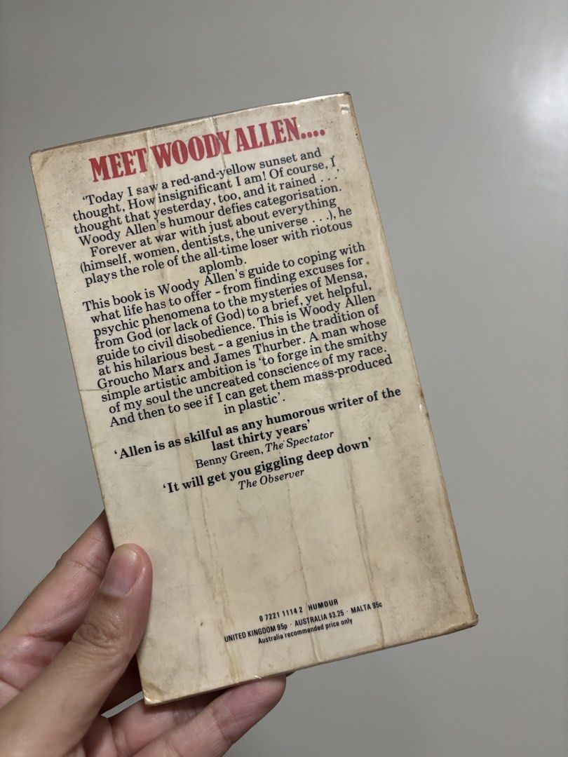 Without Feathers by Woody Allen (Category: Storybooks) located in Quezon City. Submitted by shavh (Listing ID 1433151049, Image 2). Description: MoP: Gcash/Maya/BPI bank transfer Shipping from QC via Grab/Lalamove/LBC.