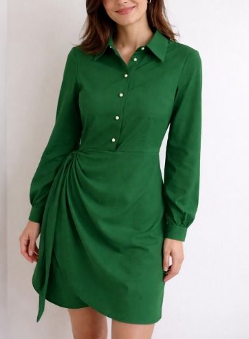 Wrap skirt midi dress, green (Category: Dresses) located in Las Pinas. Submitted by tjdio (Listing ID 1385031749, Image 1). Description: .