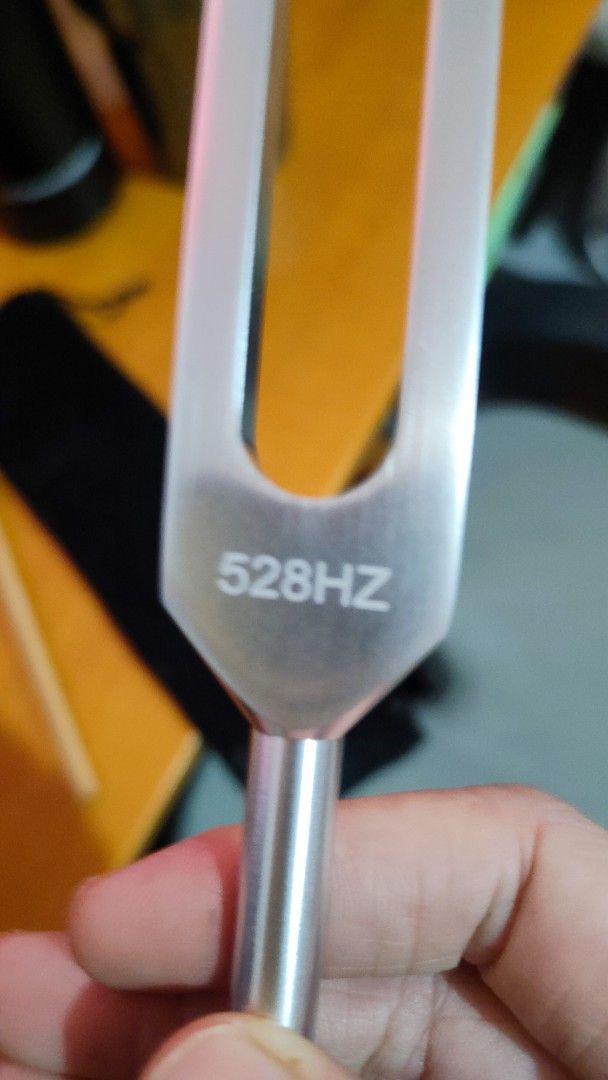 528Hz Tuning Fork with Mallet and Pouch (Category: Medical Supplies & Tools) located in Manila. Submitted by joanngoter49528 (Listing ID 1429703919, Image 2). Description: Tuning Fork 528C 528HZ for DNA repair and healing .