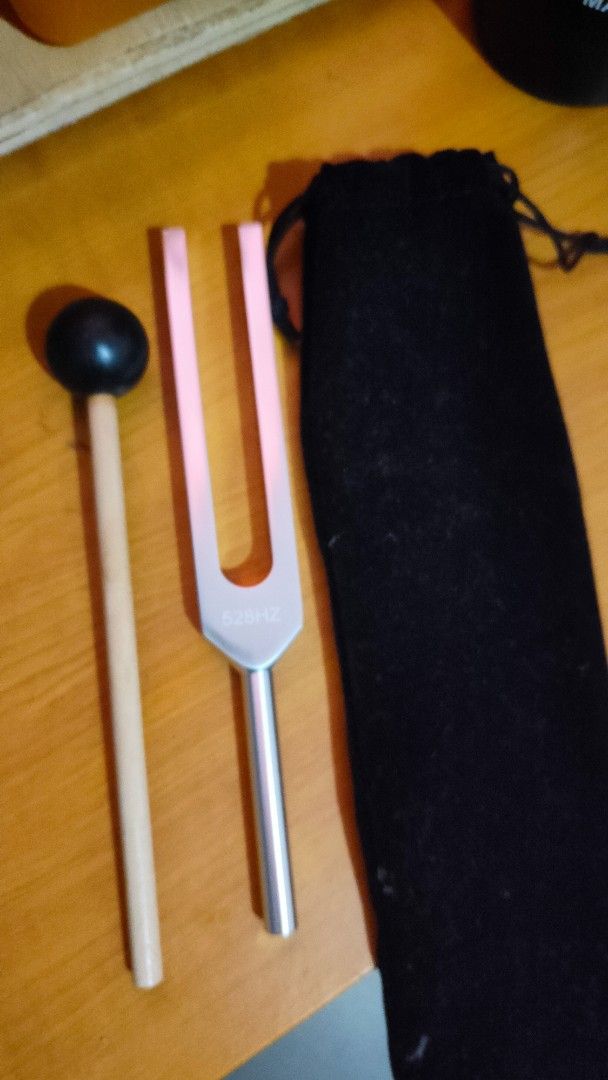 528Hz Tuning Fork with Mallet and Pouch (Category: Medical Supplies & Tools) located in Manila. Submitted by joanngoter49528 (Listing ID 1429703919, Image 1). Description: Tuning Fork 528C 528HZ for DNA repair and healing .