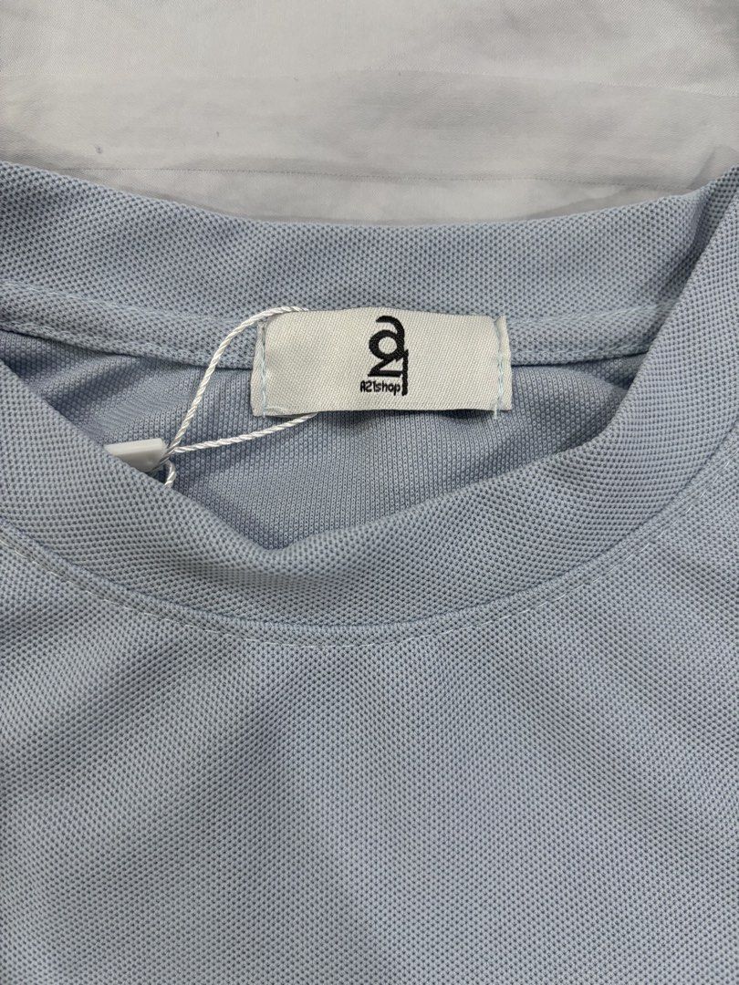 A21shop Light Blue T-shirt (Category: Shirts) located in Manila. Submitted by secondcycle.ph (Listing ID 1429736822, Image 3). Description: A21shop T-shirt PHP 500 (strictly LP) Brand: A21shop Condition: Brand new with tags Size: Free size Color: Light blue Desc: From Thailand RFS: Selling for my mom Delivery fee shouldered by buyer.
