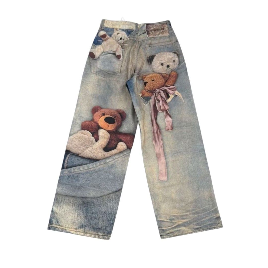 Acne Studios Teddy Bears Loose Fit Jeans (Category: Jeans) located in Manila. Submitted by fangednoumena (Listing ID 1429761730, Image 2). Description: This item is for pre-order. Payment first to secure transaction. Expect arrival of the item for a week or so. All sizes available. S Waist - 72 cm Hip - 108 cm M Waist - 76 cm Hip - 111 cm L Waist - 80 cm Hip - 114 cm XL Waist - 84 cm Hip - 118 cm.