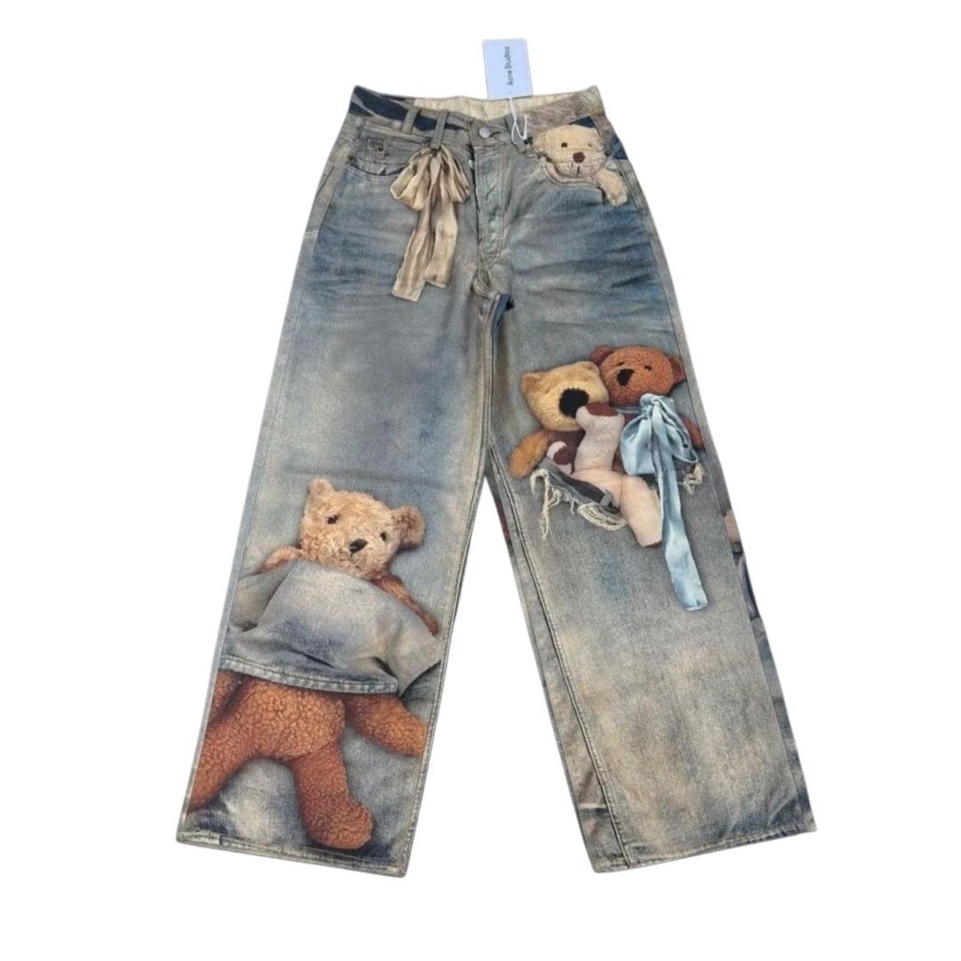 Acne Studios Teddy Bears Loose Fit Jeans (Category: Jeans) located in Manila. Submitted by fangednoumena (Listing ID 1429761730, Image 1). Description: This item is for pre-order. Payment first to secure transaction. Expect arrival of the item for a week or so. All sizes available. S Waist - 72 cm Hip - 108 cm M Waist - 76 cm Hip - 111 cm L Waist - 80 cm Hip - 114 cm XL Waist - 84 cm Hip - 118 cm.